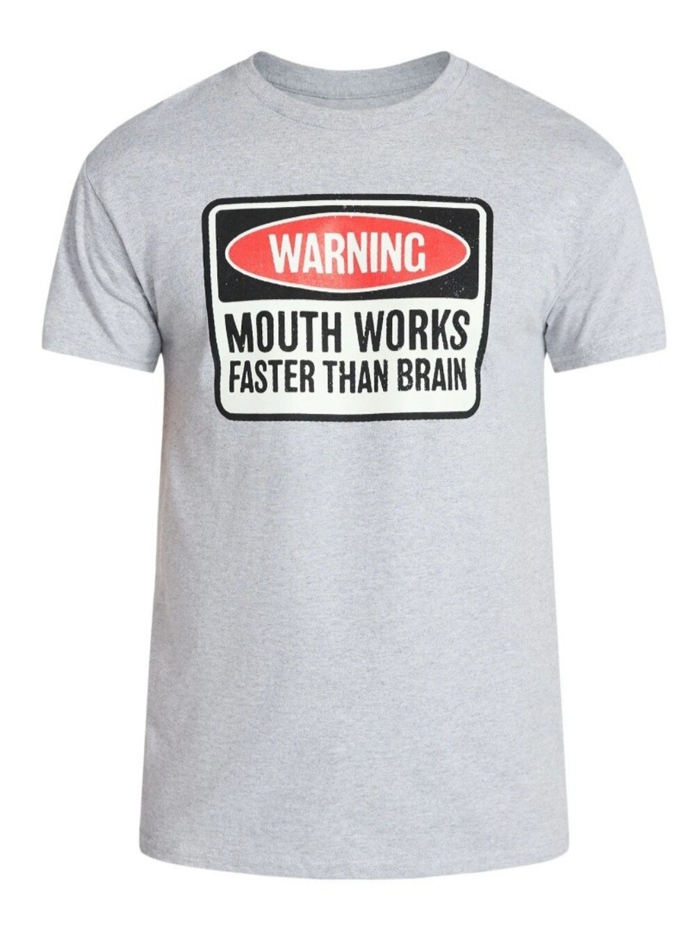 Humor Men's S Short Sleeve Grey Graphic Tee